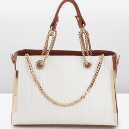 Mast & Harbour Striped Shopper Tote Bag-35