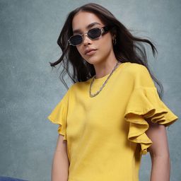 The Roadster Life Co. Ribbed Flutter Sleeve Top-21