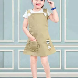 kidoz Embroidered Cotton Dungaree With T-Shirt-image-97