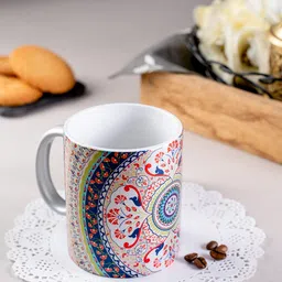 KOLOROBIA White & Blue Printed Ceramic Turkish Fervor Mug-image-48