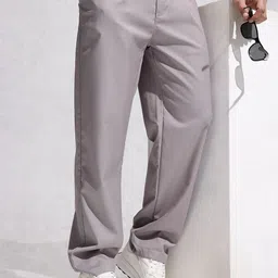 WROGN Men Loose Fit Pleated Trousers-image-88