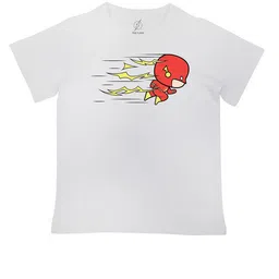 Flash Boys White Graphic Printed Pure Cotton T-shirt-78