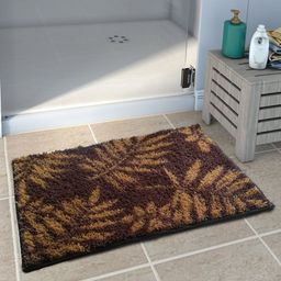 Athom Trendz Brown Printed Anti-Skid Bath Rug-image-30