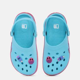 mothercare Girls Solid Perforated Rubber Clogs With Jibbitz-18
