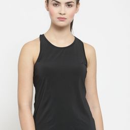 Boston Club Women Black Solid Scoop Neck T-shirt-image-32