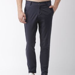 HIGHLANDER Men Navy Blue Tapered Fit Chinos-image-34