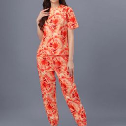 WESTHOOD Tie & Dye Printed Casual Women Co ord set-24