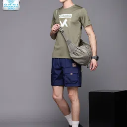 Columbia Men Green Printed Dry Tech Slim Fit Hiking T-shirt-image-96