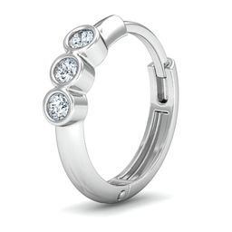 KUBERBOX 18K White Gold Diamond Caprice Nose Ring-50