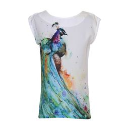 Miyo Girls White & Blue Printed Top-image-44