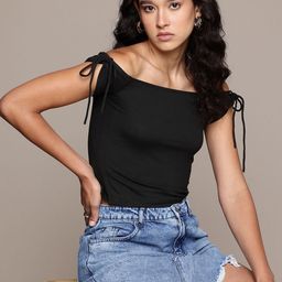 The Roadster Life Co. Off-Shoulder Tie-Ups Crop Top-image-27