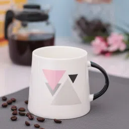 JCPL Fine Ceramic White & Pink Printed Milk Mug-37