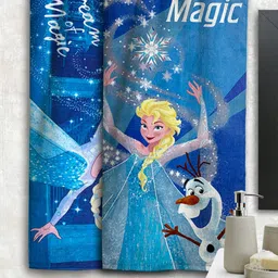 Disney Kids Pack of 2 Blue Printed Disney Frozen Bath Towels-21