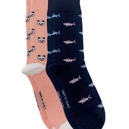 Mint and Oak Men Pack Of 2 Patterned Calf length Socks-34
