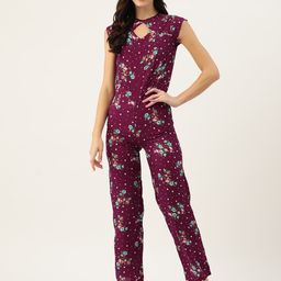 Belle Fille Floral Printed Basic Jumpsuit  With Cut-Out Detail-picture-28