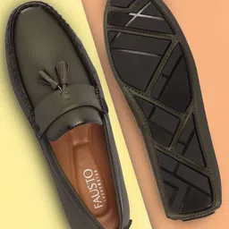 FAUSTO Men Round Toe Tassel Loafers-image-20