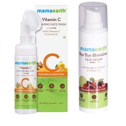 Mamaearth Unisex Set of Vitamin C Foaming Face Wash & Bye Bye Blemishes Face Cream-32