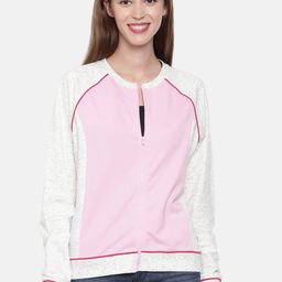 3PIN Women Pink & Grey Colorblocked Sweatshirt-image-18