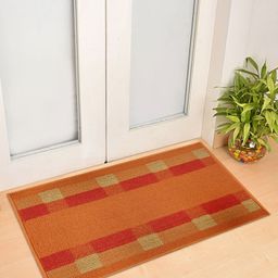 Status Orange Printed Anti-Skid Rectangular Doormat-18