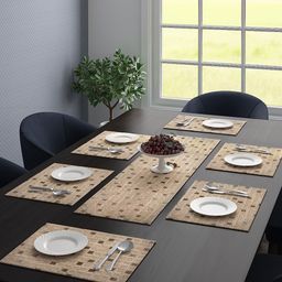 Saral Home Set Of 6 Printed Table Placemats & 1 Runner-11