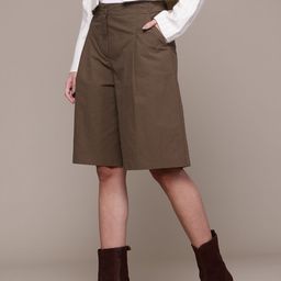 MANGO Women Mid-Rise Pure Cotton Bermuda Shorts-picture-30