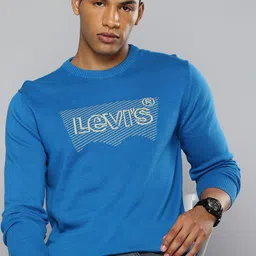 Levis Brand Logo Self Design Pure Cotton Pullover-image-96