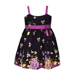 Wish Karo Girls Purple Floral Printed Fit and Flare Dress-image-89