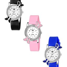 SWADESI STUFF Women Pack Of 3 Silicon Straps Analogue Watch-29