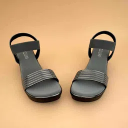 Ozuri Textured Open Toe Block Heels-26