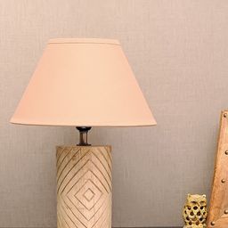 THE LIGHT STORE Brown Self-Design  Bedside Standard Table Lamp-16