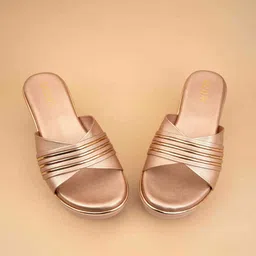 Ozuri Textured Open Toe Wedge Heels-27