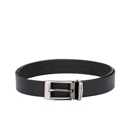Pacific Gold Men Black Solid Genuine Leather Belt-image-77