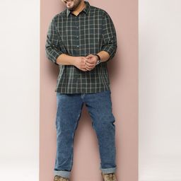 Sztori Men Plus Size Classic Opaque Checked Casual Shirt-picture-8