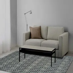 MRIC White Geometric Handmade Woollen Carpet-picture-14