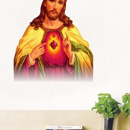 rawpockets Yellow & Brown Jesus Wall Sticker-image-48