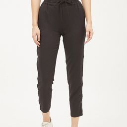 Harpa Women Black Smart Regular Fit Solid Regular Trousers-image-58