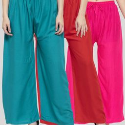 Clora Creation Women 3 Knitted Palazzos-55