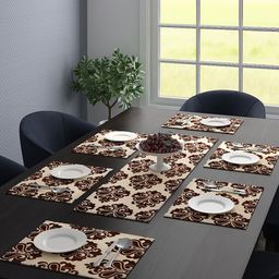 Saral Home Set Of 6 Printed Table Placemats & 1 Runner-10