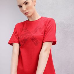 HRX by Hrithik Roshan Brand Logo Printed Drop-Shoulder Sleeves Relaxed Training T-shirt-image-30