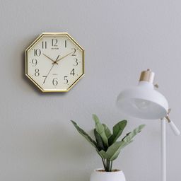 Rhythm White Geometric Solid Analogue Wall Clock-27