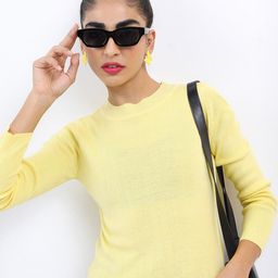 KETCH Women Yellow Acrylic Pullover-image-40