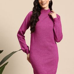 Mast & Harbour Acrylic Jumper Dress-image-6