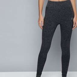 HRX by Hrithik Roshan Women Black Solid Yoga Seamless Tights-image-38