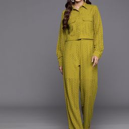 Varanga Women Self Design Schiffli Co-Ords-13