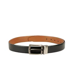 ZEVORA Men Black & Brown Solid Reversible Belt-image-87