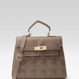 Mast & Harbour Belted Detail Structured Satchel-image-38