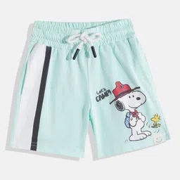 Happy Faces Boys Peanuts Printed Cotton Shorts-picture-19