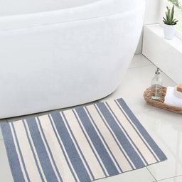 BLANC9 Blue Striped Cotton Floor Mat-image-77