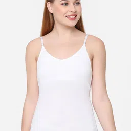 Soie Women White Solid Non-Padded Camisole-image-64