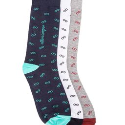 Allen Cooper Men Pack Of 3 Assorted Above Ankle-Length Cotton Socks-image-24